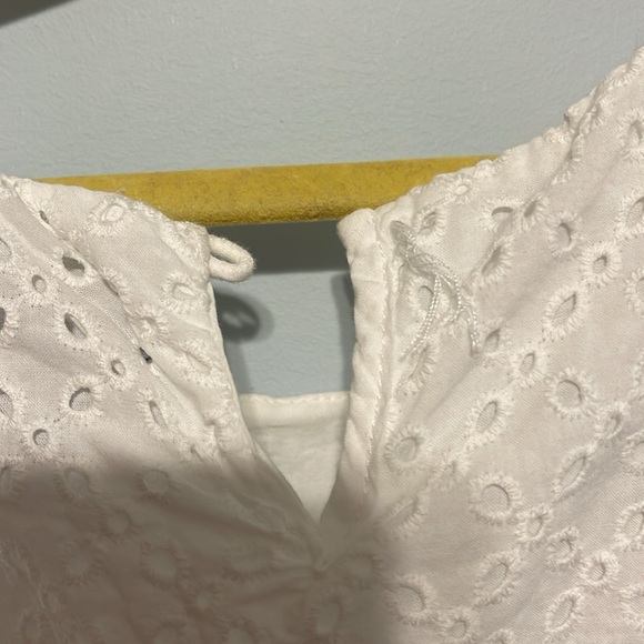 Polo White Eyelet Ruffle girls Top size 10 - Picture 4 of 4